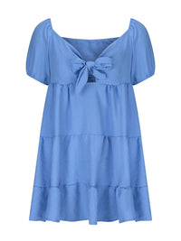 Fashionable and versatile strappy V-neck short-sleeved dress