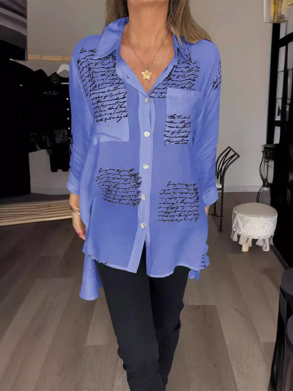 Women's New Fashion Letter Printed Shirt