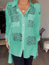 Women's New Fashion Letter Printed Shirt