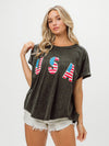 Women's Independence Day English Letters Short Sleeve T-Shirt Top