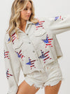 Sequin Jacket Independence Day Sequined Corduroy Top