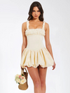 New style suspender fashion gathered puffy dress