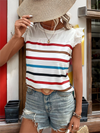 New Women's Fashion Casual Striped Tops