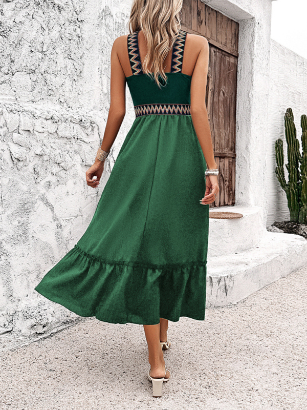 New elegant halter neck high waist dress