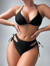 Sexy bikini three piece swimsuit beach tether bikini