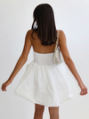 Sexy tube top dress for women with waist-hugging temperament white dress A-line puffy skirt