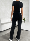 Women's Temperament Solid Color Round Neck Urban Casual Fashion Suit