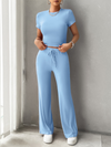 Women's Temperament Solid Color Round Neck Urban Casual Fashion Suit