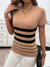 Women's Spring and Summer Temperament Slim Striped Sweater