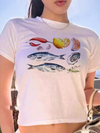 New Arrivals Women's New Street Fashion Round Neck T-shirt Letter Printed Navel Short Sleeve