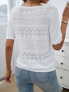 Spring and summer women's temperament round neck hollow short sweater