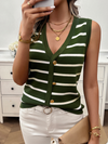 Spring and Summer Women's Casual V-Neck Contrast Color Cardigan Sweater