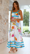 New style small floral wave sling a-line dress