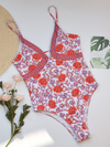 New Sexy Retro Floral Print One-Piece Swimsuit