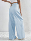 Women's Commuter Style Pleated Casual Wide Leg Pants Loose Trousers