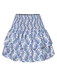 Women's skirt pleated skirt ruffled printed skirt fashionable floral short skirt