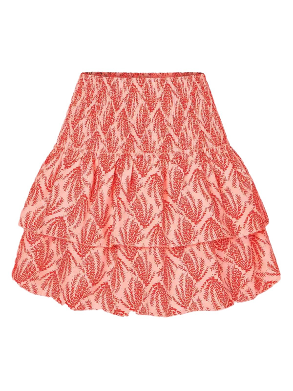 Women's skirt pleated skirt ruffled printed skirt fashionable floral short skirt