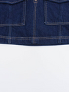 Fashion retro pocket trim short denim shirt/shorts