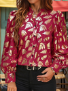 Ladies new style plant hot stamping shirt