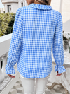 Women's French Contrast Button Check Shirt