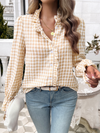 Women's French Contrast Button Check Shirt