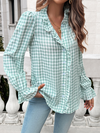 Women's French Contrast Button Check Shirt