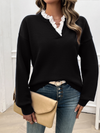 Women's Temperament Loose V-Neck Sweater