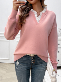 Women's Temperament Loose V-Neck Sweater