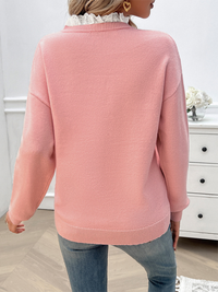 Women's Temperament Loose V-Neck Sweater