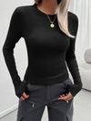 Women's Y2k Temperament Slim Round Neck Long Sleeve Top