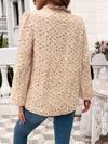 Women's hollow puff sleeve embroidered top