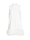 New fashion minimalist solid color design round neck sleeveless stitching dress