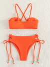 New style bikini solid color sexy push up swimsuit