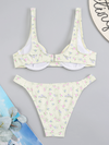 New bikini two-piece swimsuit floral high waist bikini