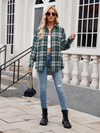 New casual fashion street loose plaid shirt