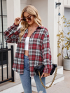 New casual fashion street loose plaid shirt