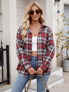 New casual fashion street loose plaid shirt