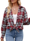 New casual fashion street loose plaid shirt