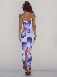 New fashion print multi-color temperament sling street style hip dress
