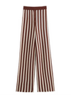 New women's fashion knitted striped sleeveless vest/trousers