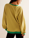 New autumn and winter solid color round neck fork loose sweatshirt sweatshirt