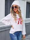 Ladies new sweater bow fashion knitted sweater