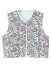 Ladies New Retro Print Quilted Cotton Vest