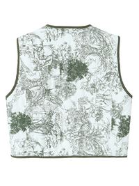 Ladies New Retro Print Quilted Cotton Vest