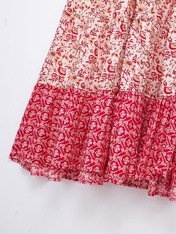 New women's casual holiday flower print skirt