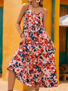 Women's All Over Floral Print Holiday Slip Dress