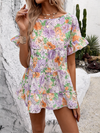 Women's Resort Casual Floral Print Short Dress