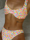 Women's new sexy low waist printed beach bikini set