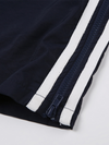 Street sports webbing contrast color casual pants elastic waist tie loose wide leg pants