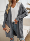 Batwing Sleeve Cardigan Solid Color Sweater Jacket